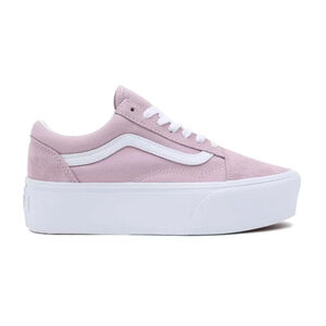 Vans Pink and White Platform Shoes